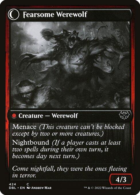 Fearful Villager // Fearsome Werewolf (back)