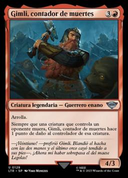 Gimli, Counter of Kills