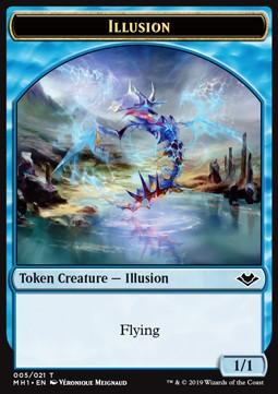 Illusion Token (U 1/1 Flying) // Wrenn and Six Emblem