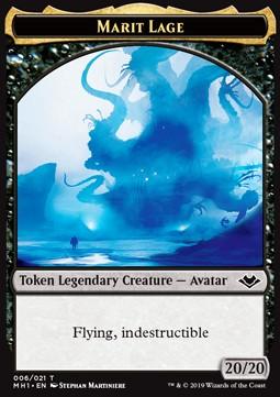 Marit Lage Token (B 20/20) // Goblin Token (R 1/1)