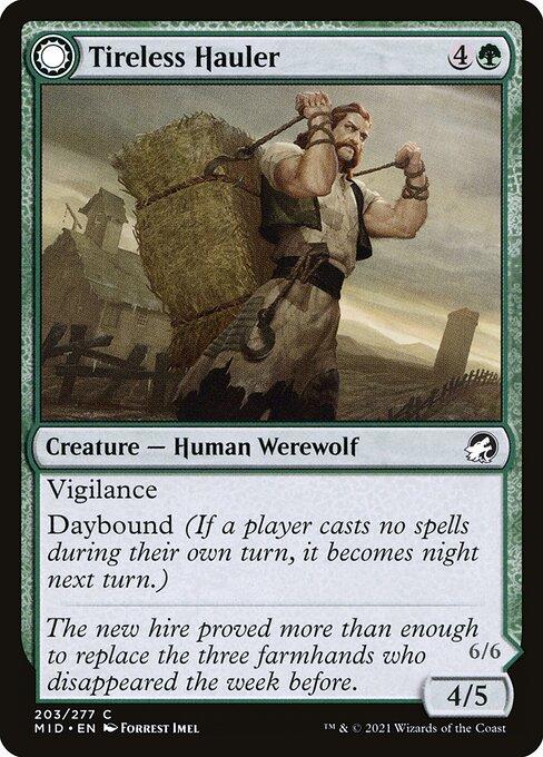 Tireless Hauler // Dire-Strain Brawler (front)