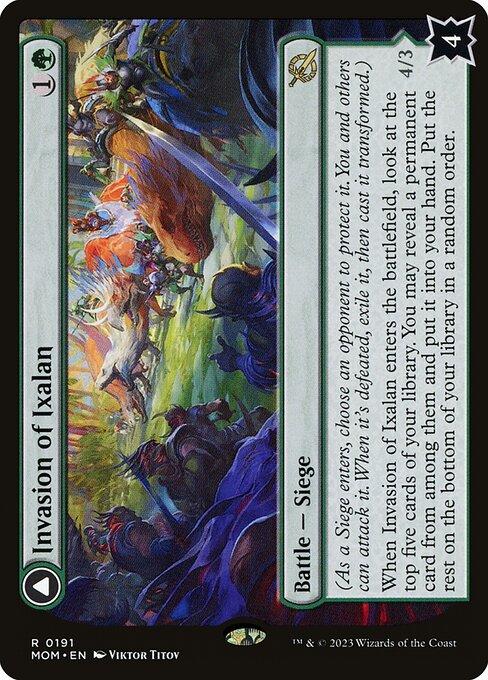 Invasion of Ixalan // Belligerent Regisaur (front)