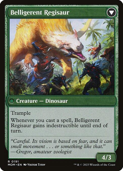 Invasion of Ixalan // Belligerent Regisaur (back)