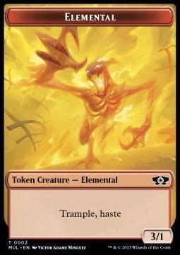Elemental Token (Red 3/1 Trample, haste)