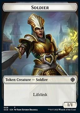 Soldier Token (W 1/1 Lifelink) // Saproling Token (G 1/1)