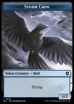 Storm Crow Token (U 1/2) // Bird Token (W 1/1)