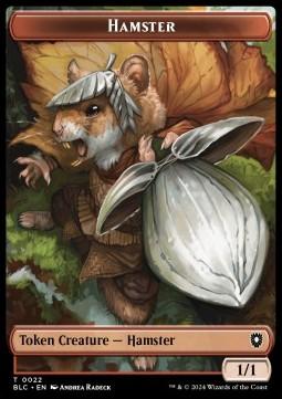 Hamster Token (R 1/1) // Beast Token (G 3/3)