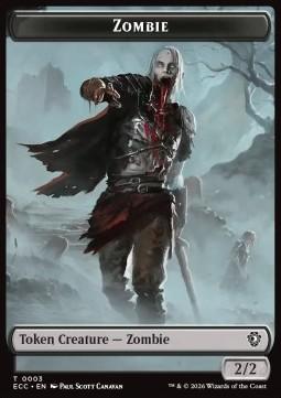 Zombie Token (B 2/2) // Elf Warrior Token (G 1/1)