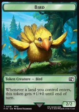 Bird Token (G 2/2) // Wizard Token (B 0/1) (V.1)