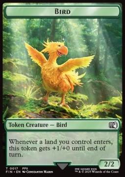 Bird Token (G 2/2) // Wizard Token (B 0/1) (V.4)