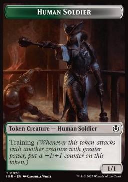 Human Soldier Token (GW 1/1) // Tamiyo, Field Researcher Emblem