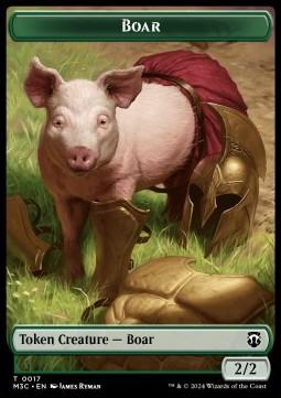 Boar Token (G 2/2) // Forest Dryad Token (G 1/1) (V.1)