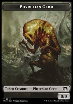 Phyrexian Germ Token (B 0/0) // Snake Token (B 1/1)