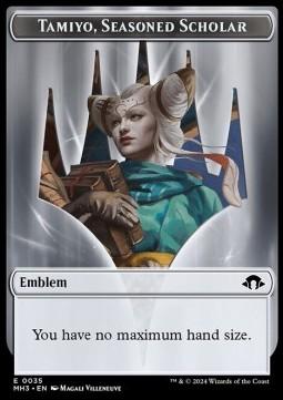 Tamiyo, Seasoned Scholar Emblem // Energy Reserve