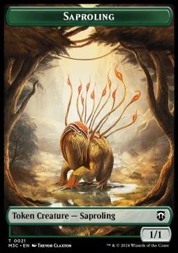 Saproling Token (G 1/1) // Garruk, Apex Predator Emblem (V.1)