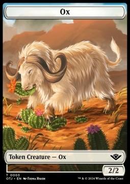 Ox Token (W 2/2) // Zombie Token (B 2/2)