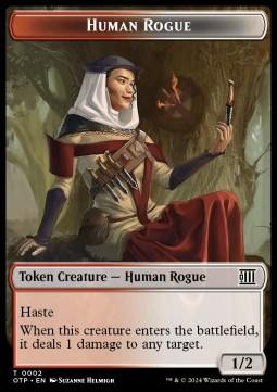 Human Rogue Token (RW 1/2) // Treasure Token