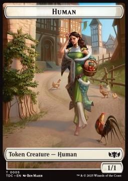 Human Token (W 1/1) // Rat Token (B 1/1)