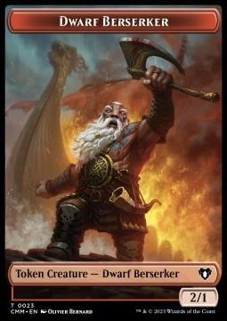 Dwarf Berserker Token (R 2/1) // Human Soldier Token (W 1/1)