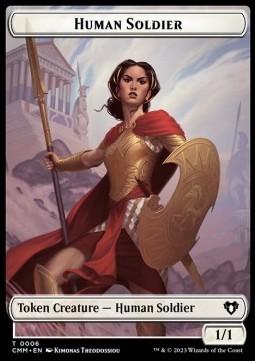 Human Soldier Token (W 1/1) // Phyrexian Beast Token (G 4/4)