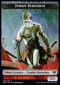 Zombie Berserker Token (Black 2/2)