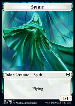 Spirit Token (W 1/1) // Human Warrior Token (W 1/1)
