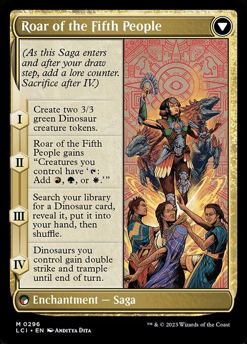 Huatli, Poet of Unity // Roar of the Fifth People (V.1) (back)