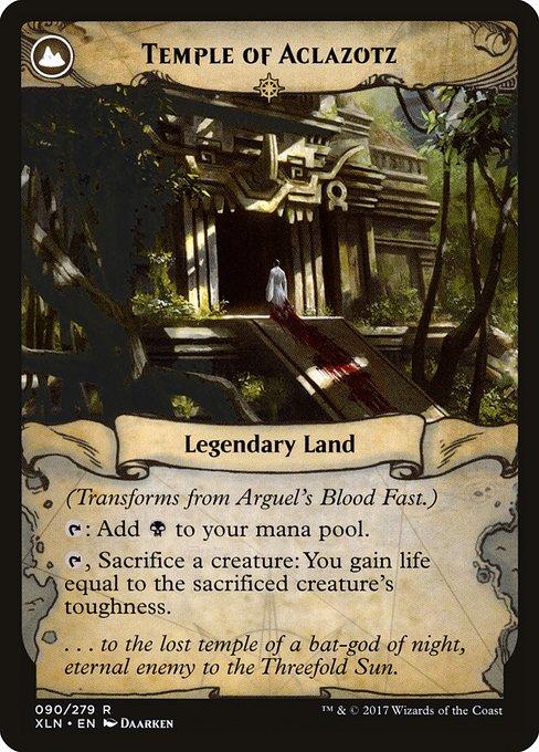 Arguel's Blood Fast / Temple of Aclazotz (back)