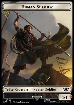 Human Soldier Token (W 1/1) // Human Token (W 1/1) (V.2)