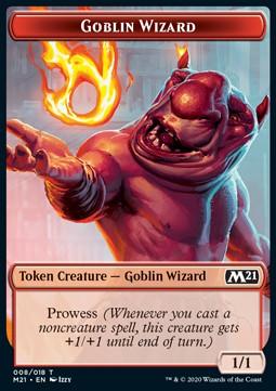 Goblin Wizard Token (R 1/1) // Demon Token (B 5/5)