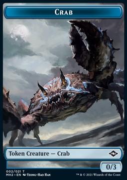 Crab Token (U 0/3) // Squirrel Token (G 1/1)