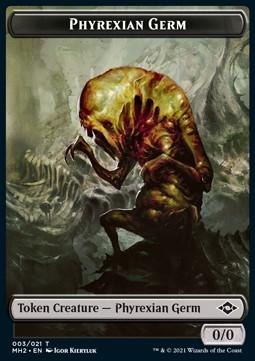 Phyrexian Germ Token (B 0/0) // Squirrel Token (G 1/1)