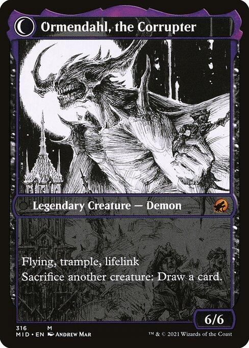 Jerren, Corrupted Bishop // Ormendahl, the Corrupter (back)