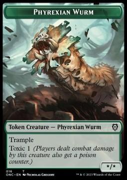 Phyrexian Wurm Token (G */*) // Phyrexian Insect Token (G 1/1)
