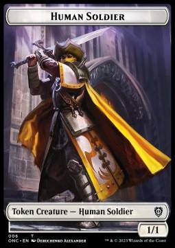Human Soldier Token (W 1/1) // Elephant Token (G 3/3)