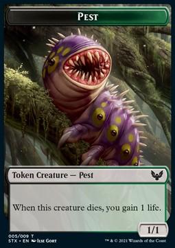Pest Token (BG 1/1) // Elemental Token (UR 4/4)