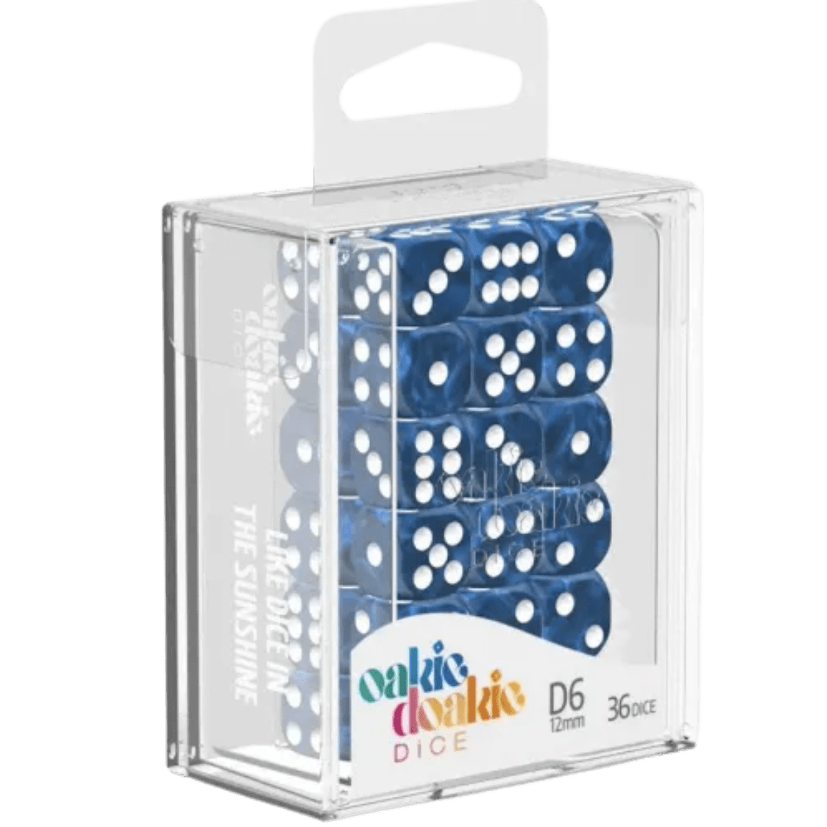 Oakie Doakie Dice D6 Marble-Blue 36