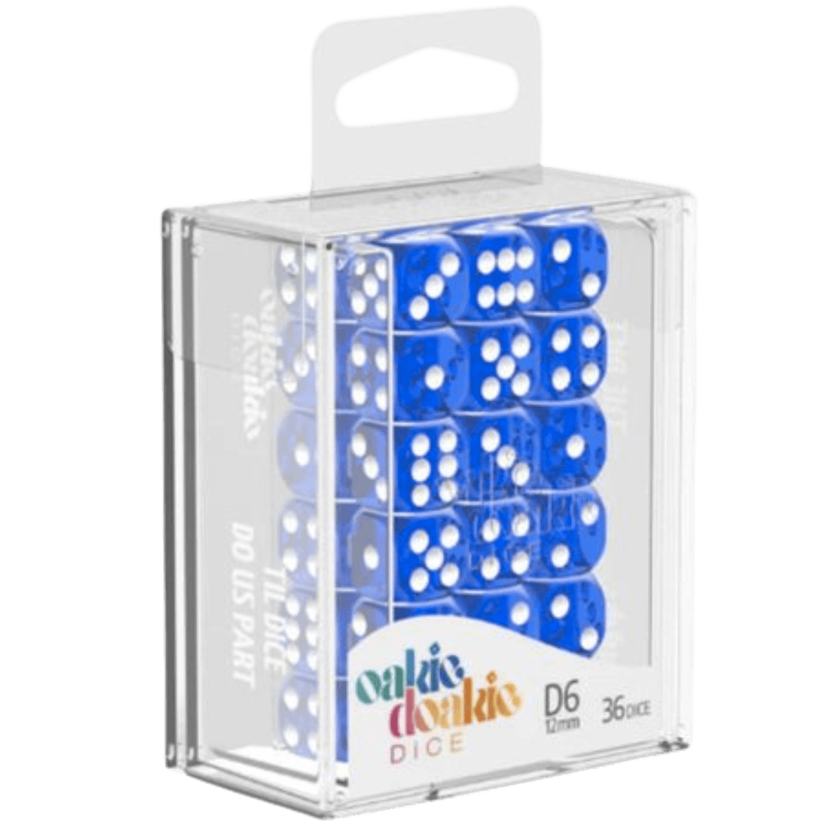 Oakie Doakie Dice D6 Translucent-Blue 36