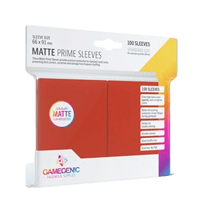 100 Gamegenic Matte Prime Sleeves (Red)