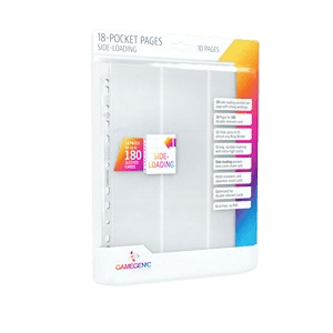 10 Gamegenic 18-Pocket Side-Loading Pages (White)