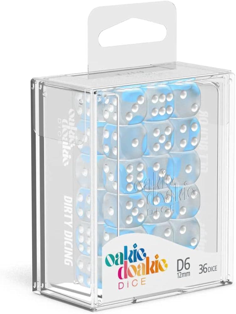 Oakie Doakie Dice D6 Glow in the Dark-Arctic 36