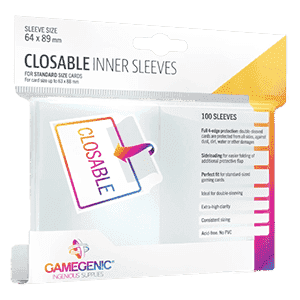 100 Gamegenic Closable Inner Sleeves