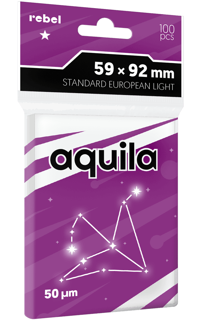 Koszulki na karty Rebel (59x92 mm) Aquila Light, 100 sztuk