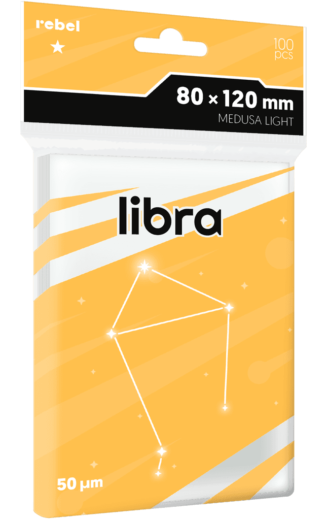 Koszulki na karty Rebel (80x120 mm) Libra Light, 100 sztuk