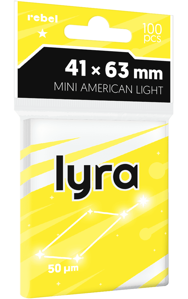Koszulki na karty Rebel (41x63 mm) Lyra Light, 100 sztuk