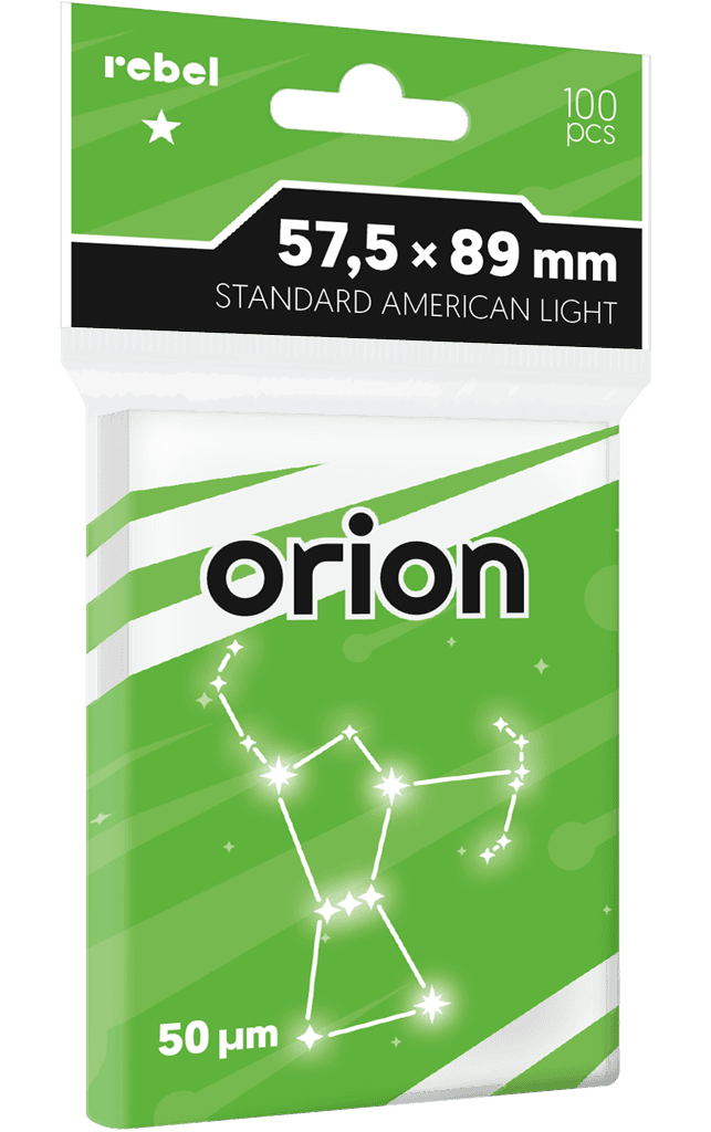 Koszulki na karty Rebel (57,5x89 mm) Orion Light, 100 sztuk