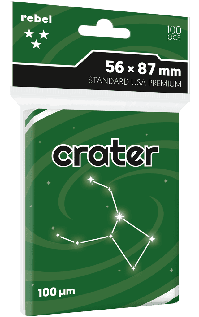 Koszulki na karty Rebel (56x87 mm) Crater Premium, 100 sztuk