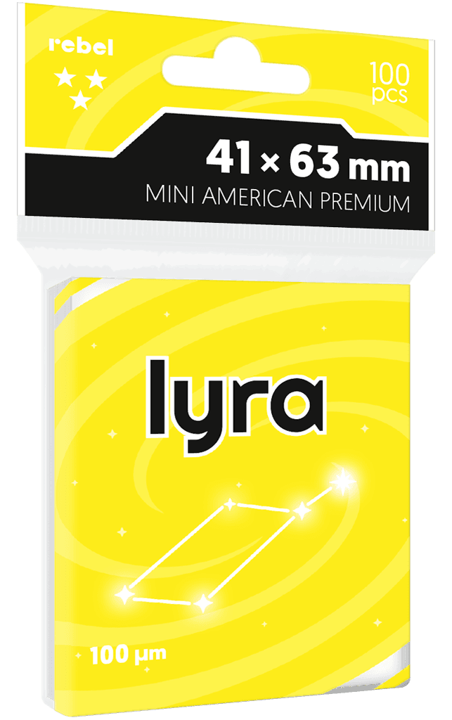 Koszulki na karty Rebel (41x63 mm) Lyra Premium, 100 sztuk