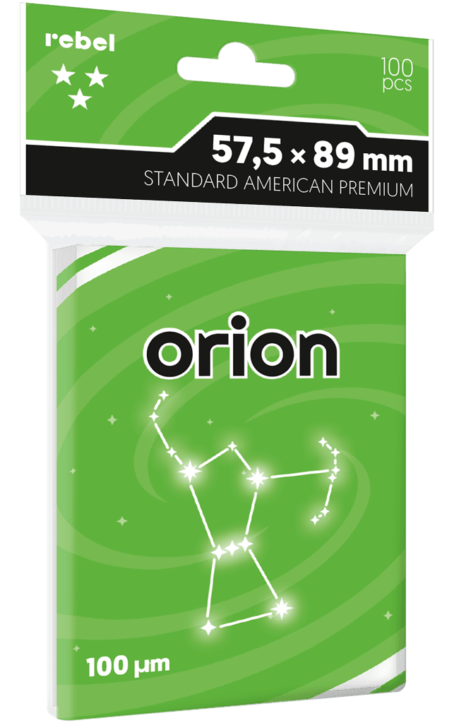 Koszulki na karty Rebel (57,5x89 mm) Orion Premium, 100 sztuk