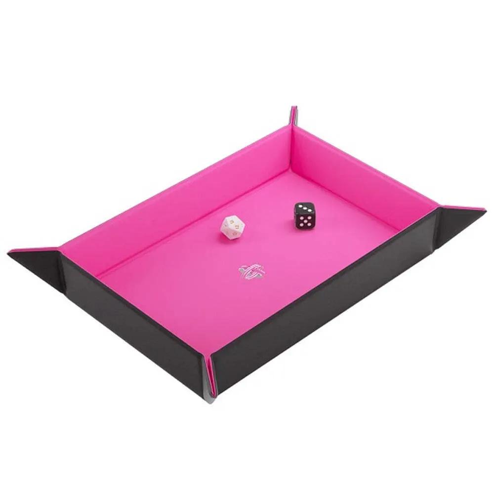 Gamegenic Magnetic Dice Tray Rectangular (Black/Pink)